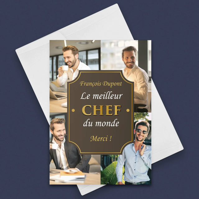 Le Collage Photo: Le Meilleur Chef Du Monde - Carte De Vœux