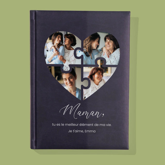 Collage Photo: Casse-Tête, Coeur, Pour Maman - Cahier De Notes