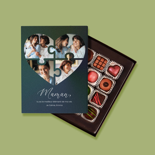 Collage Photo: Casse-Tête, Coeur, Pour Maman - Pralines