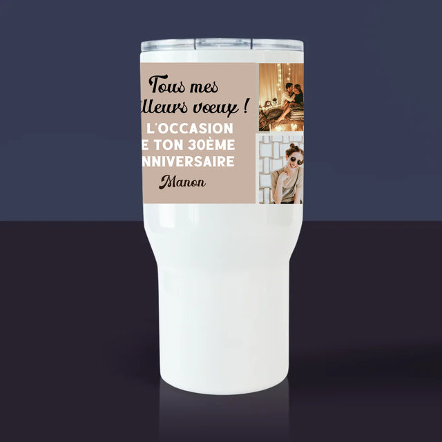 Le Collage Photo: Collage De Photos D'Anniversaire - Mug De Voyage 650 Ml