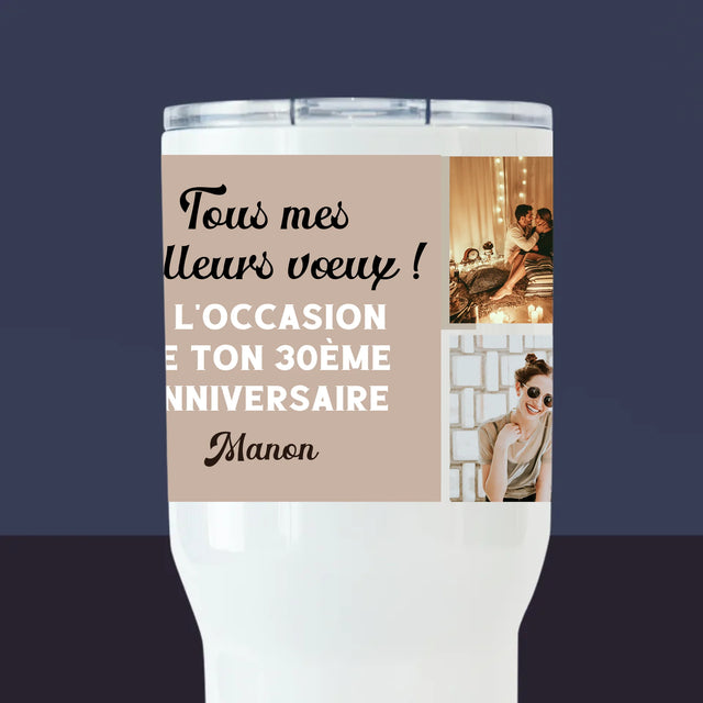 Le Collage Photo: Collage De Photos D'Anniversaire - Mug De Voyage 650 Ml