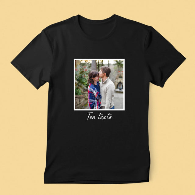 Photo Et Texte: Ta Photo Et Texte - T-Shirt Pour Hommes