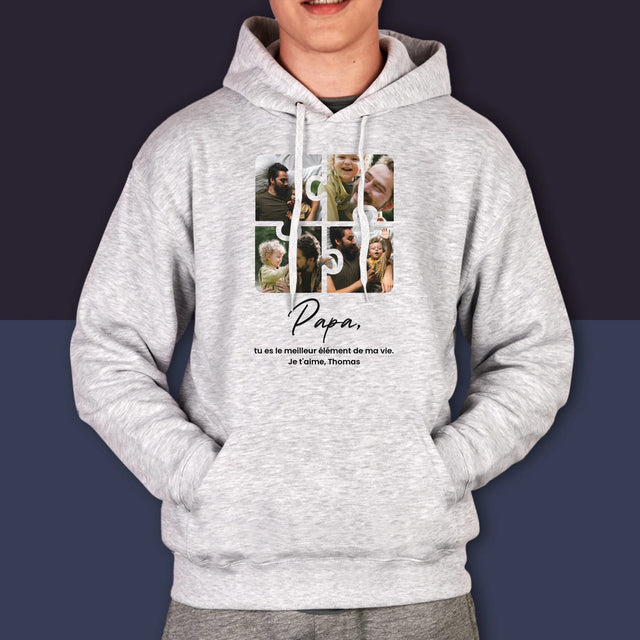 Le Collage Photo: Casse-Tête Pour Papa - Sweat À Capuche Pour Hommes