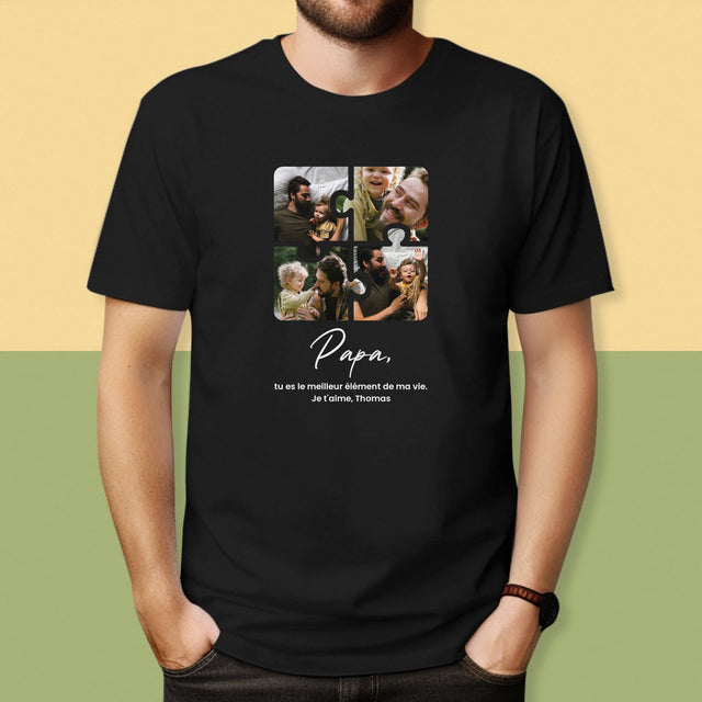 Collage Photo: Casse-Tête Pour Papa - T-Shirt Pour Hommes