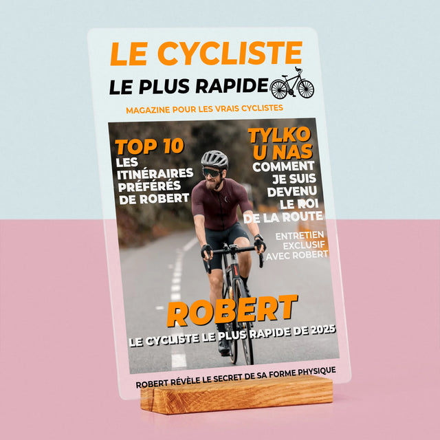 La Couverture De Magazine: Le Cycliste Le Plus Rapide - Impression Sur Verre Acrylique