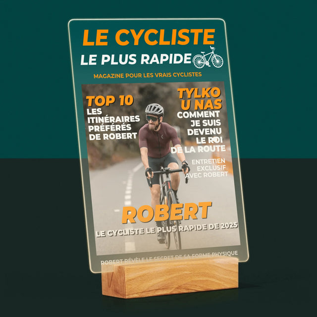 La Couverture De Magazine: Le Cycliste Le Plus Rapide - Impression Sur Verre Acrylique