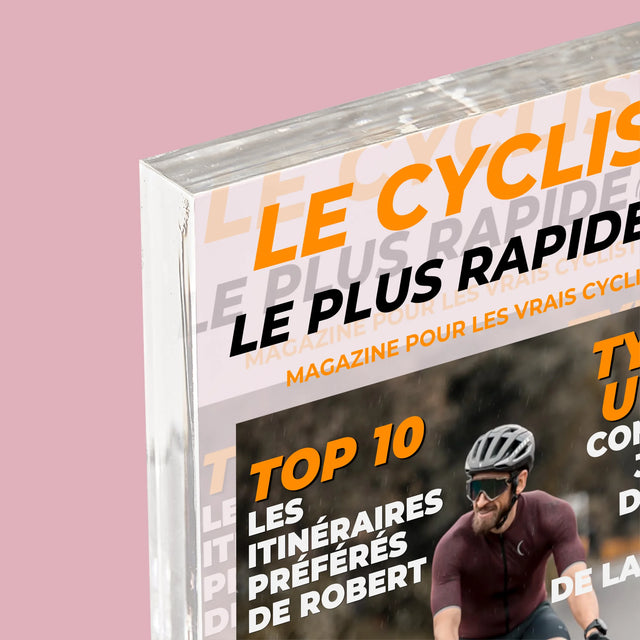 La Couverture De Magazine: Le Cycliste Le Plus Rapide - Bloc Acrylique
