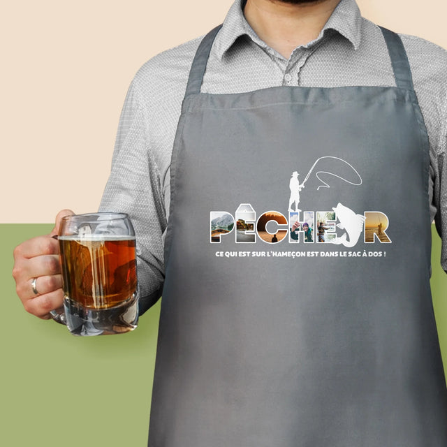 Collage Photo De Lettre: Ce Qui Est Sur L'Hameçon - Tablier