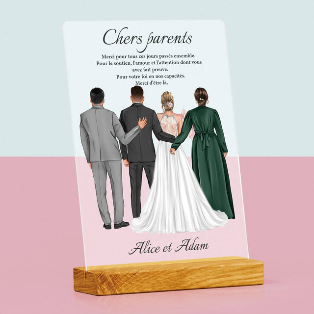 La Création Du Personnage: Chers Parents, Merci - Impression Sur Verre Acrylique