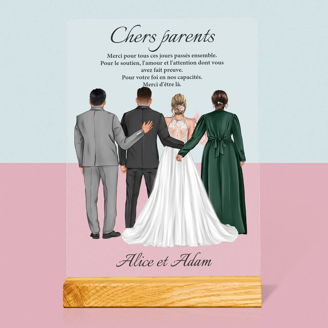 La Création Du Personnage: Chers Parents, Merci - Impression Sur Verre Acrylique