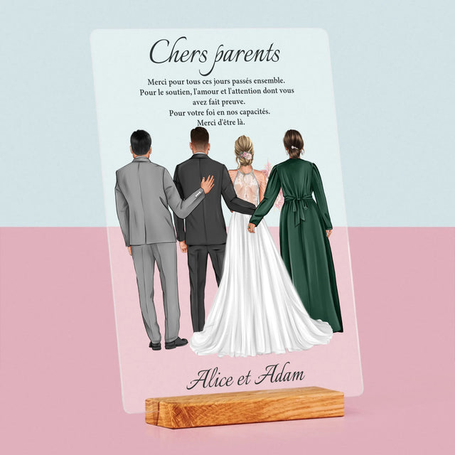 La Création Du Personnage: Chers Parents, Merci - Impression Sur Verre Acrylique