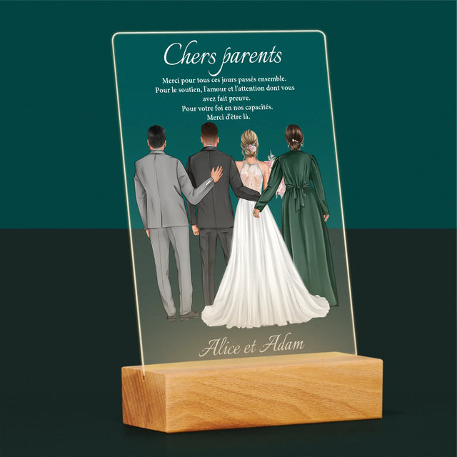 La Création Du Personnage: Chers Parents, Merci - Impression Sur Verre Acrylique