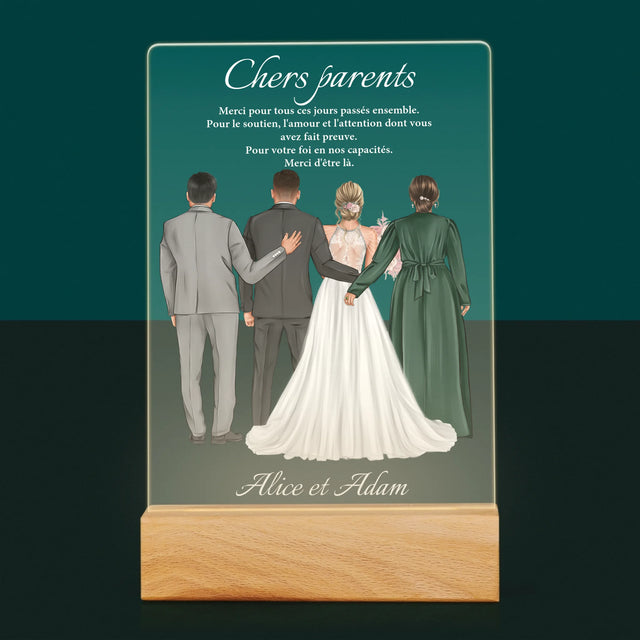 La Création Du Personnage: Chers Parents, Merci - Impression Sur Verre Acrylique