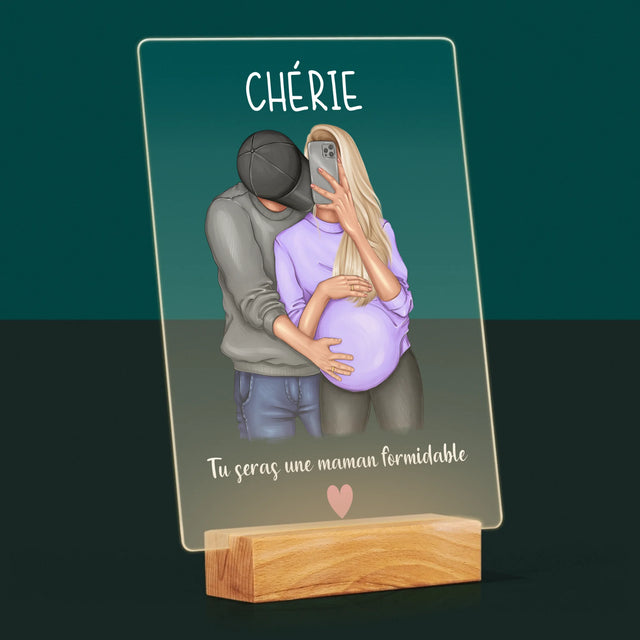 La Création Du Personnage: Tu Seras Une Maman Formidable - Impression Sur Verre Acrylique