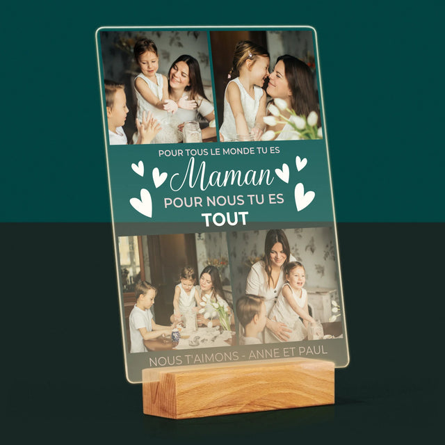 Le Collage Photo: Maman Tu Es Tout - Impression Sur Verre Acrylique