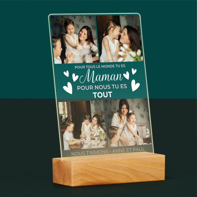 Le Collage Photo: Maman Tu Es Tout - Impression Sur Verre Acrylique
