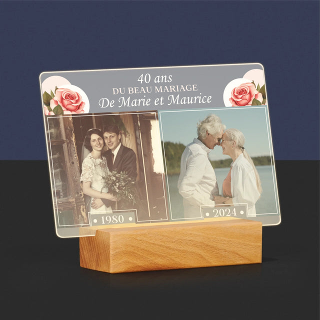 Le Collage Photo: Les Années Ensemble - Impression Sur Verre Acrylique