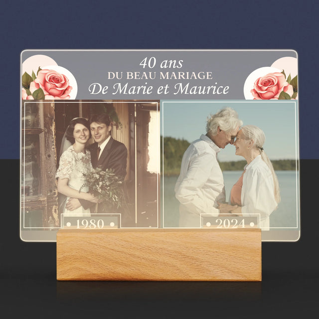 Le Collage Photo: Les Années Ensemble - Impression Sur Verre Acrylique