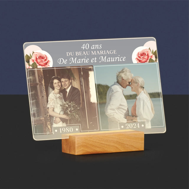 Le Collage Photo: Les Années Ensemble - Impression Sur Verre Acrylique