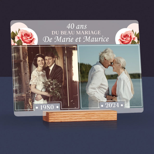 Le Collage Photo: Les Années Ensemble - Impression Sur Verre Acrylique