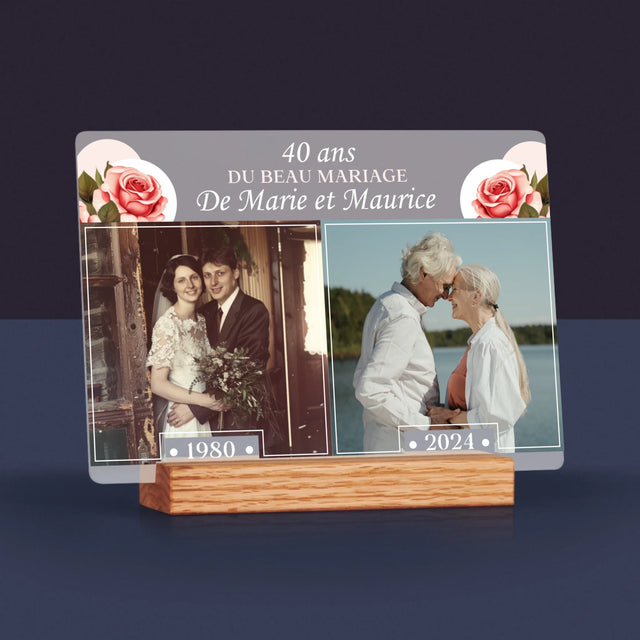 Le Collage Photo: Les Années Ensemble - Impression Sur Verre Acrylique