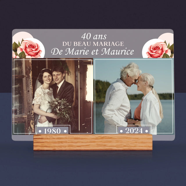 Le Collage Photo: Les Années Ensemble - Impression Sur Verre Acrylique