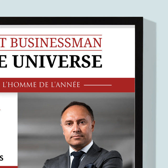 Couverture De Magazine: The Best Buisnessman In The Universe: Couverture De La Magazine - Impression Encadrée 30X40