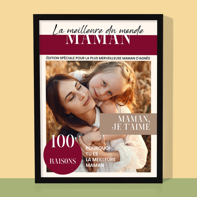 Couverture De Magazine: Meilleure Maman : Couverture De Magazine - Impression Encadrée 30X40