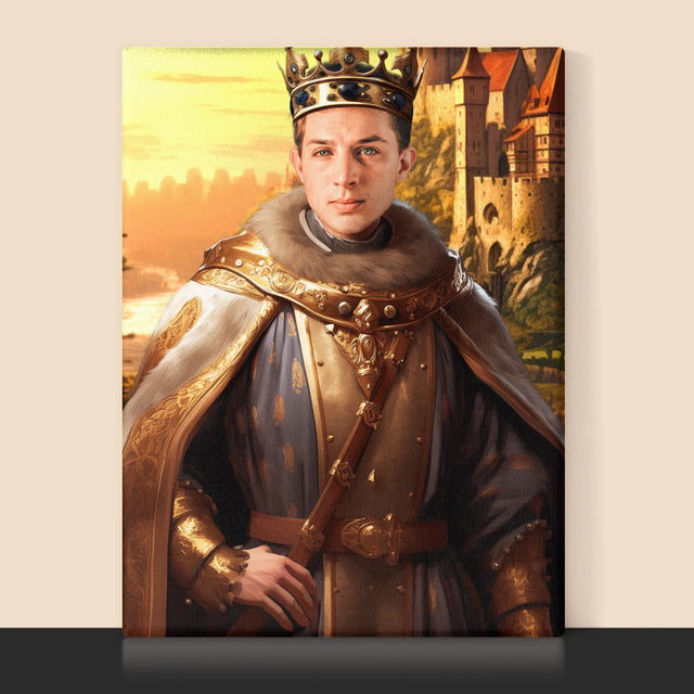 Le Portrait Royal : Roi Dans Les Jardins - Imprimez Avec Votre Photo