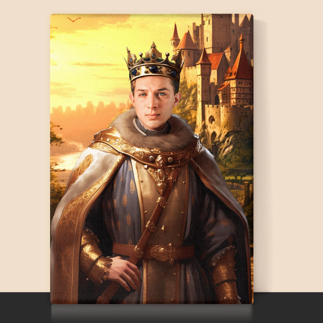 Le Portrait Royal : Roi Dans Les Jardins - Imprimez Avec Votre Photo