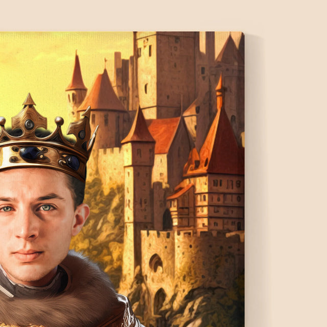 Le Portrait Royal : Roi Dans Les Jardins - Imprimez Avec Votre Photo