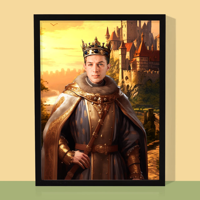 Le Portrait Royal : Roi Dans Les Jardins - Imprimez Avec Votre Photo