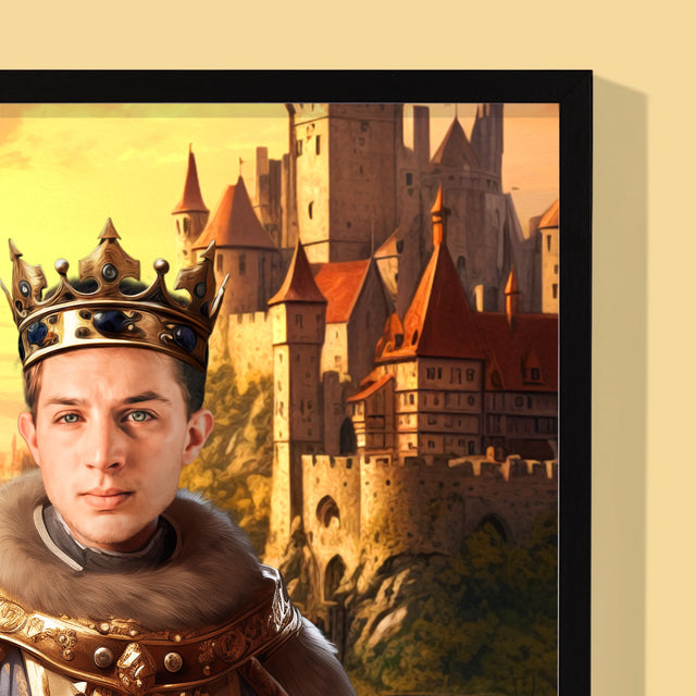 Le Portrait Royal : Roi Dans Les Jardins - Imprimez Avec Votre Photo