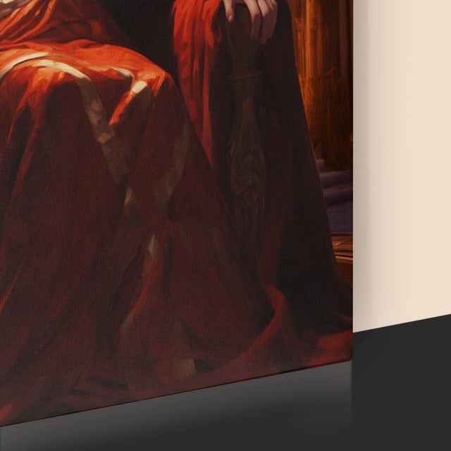 Le Portrait Royal : Reine Dans La Salle Du Trône - Imprimez Avec Votre Photo