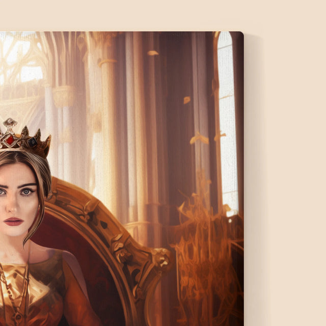 Le Portrait Royal : Reine Dans La Salle Du Trône - Imprimez Avec Votre Photo