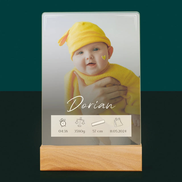 Acte De Naissance De L'Enfant: Métrique, Le Cadre - Impression Sur Verre Acrylique