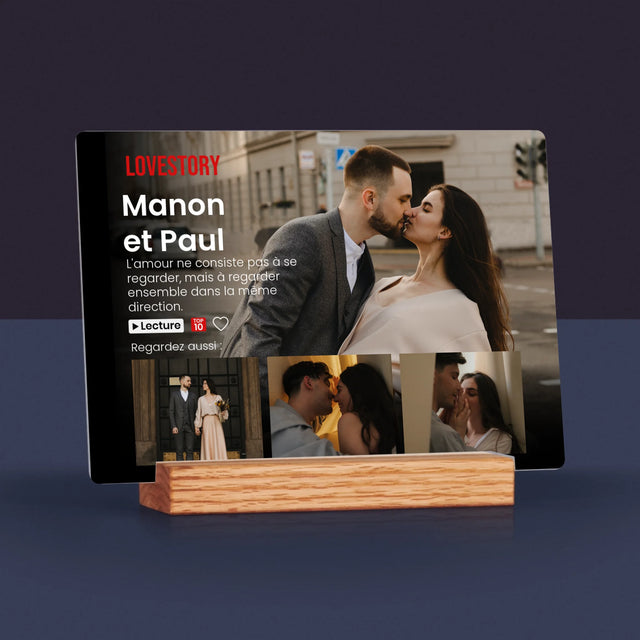 Collage Photo: Notre Histoire - Impression Sur Verre Acrylique