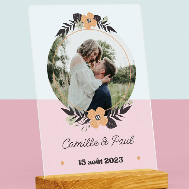 Photo Et Texte: Les Amoureux - Impression Sur Verre Acrylique