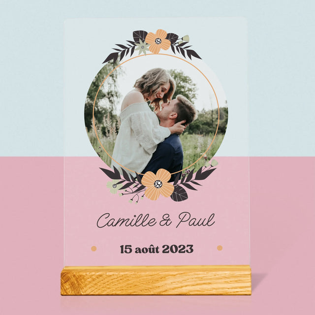 Photo Et Texte: Les Amoureux - Impression Sur Verre Acrylique