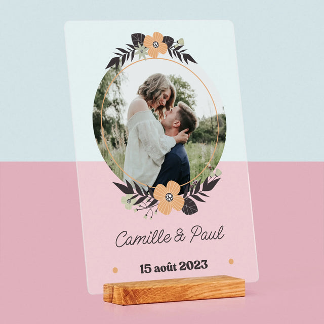 Photo Et Texte: Les Amoureux - Impression Sur Verre Acrylique