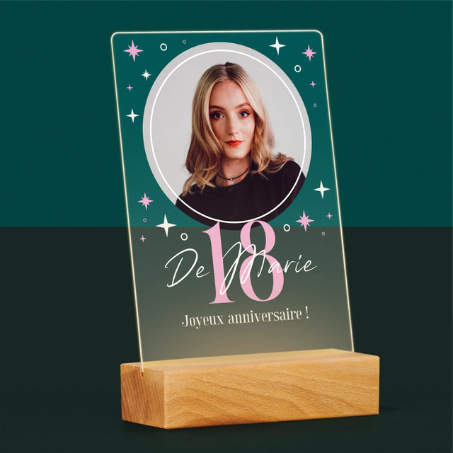 Photo Et Texte: 18, Les Étoiles - Impression Sur Verre Acrylique