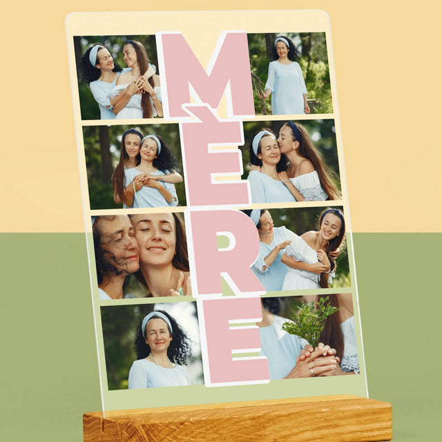 Collage Photo: Maman, Collage De Photos - Impression Sur Verre Acrylique
