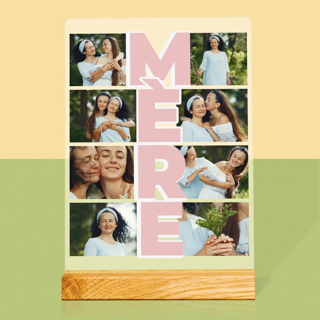 Collage Photo: Maman, Collage De Photos - Impression Sur Verre Acrylique