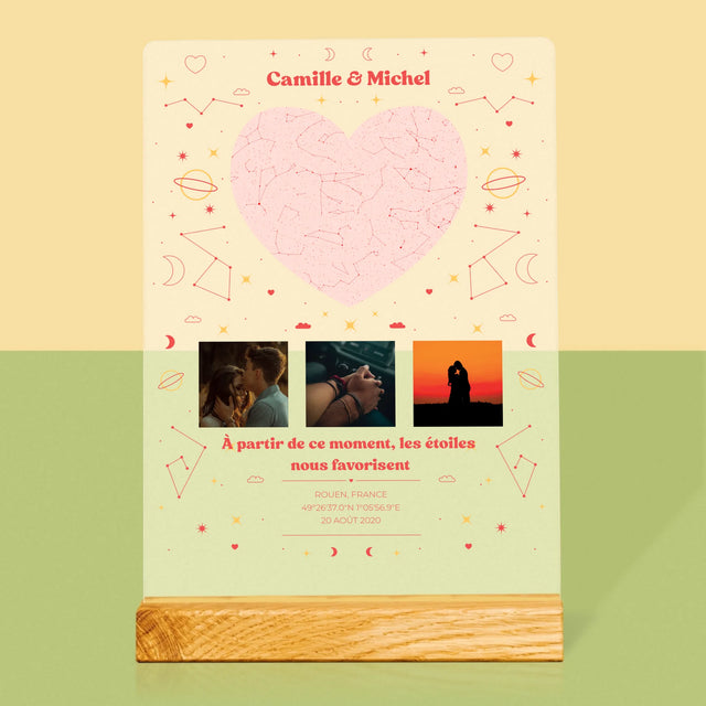 Carte Des Étoiles: Notre Moment - Impression Sur Verre Acrylique