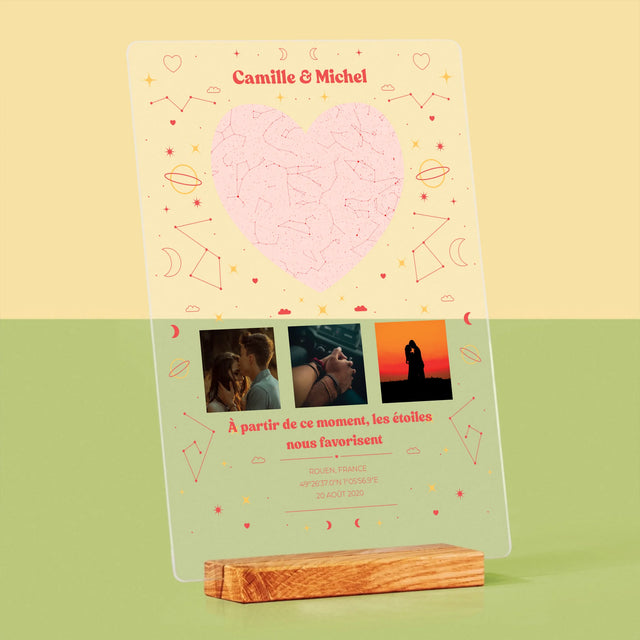 Carte Des Étoiles: Notre Moment - Impression Sur Verre Acrylique