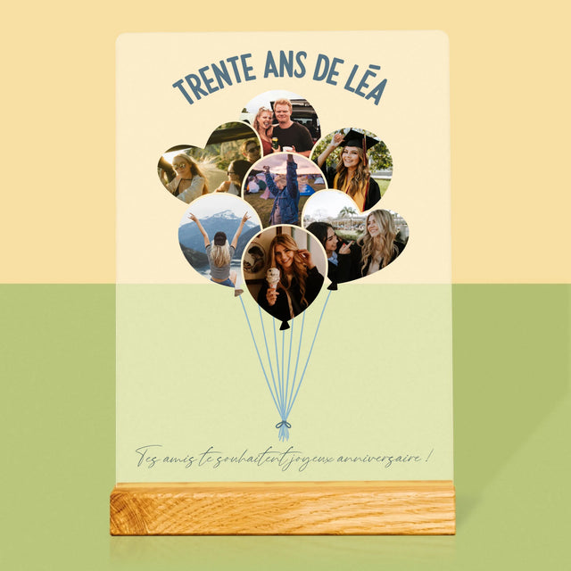 Forme Des Photos: Trente Ans Ballons - Impression Sur Verre Acrylique