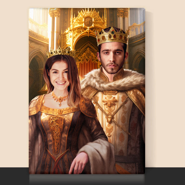 Le portrait royal : Roi et Reine - Imprimez avec votre photo