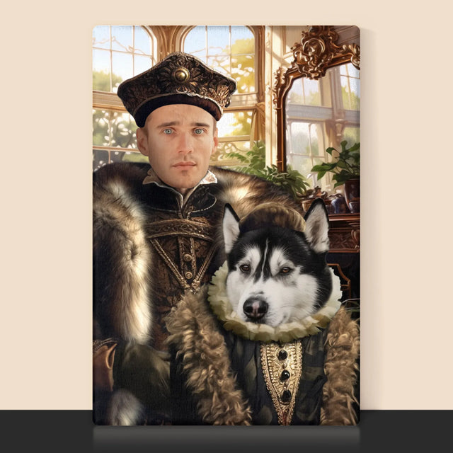 Le Portrait Royal : Noble Avec Animal De Compagnie - Imprimez Avec Votre Photo