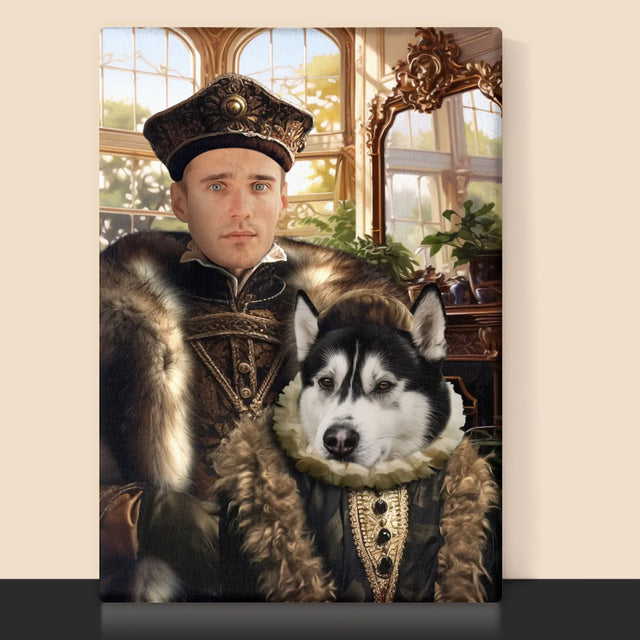 Le Portrait Royal : Noble Avec Animal De Compagnie - Imprimez Avec Votre Photo