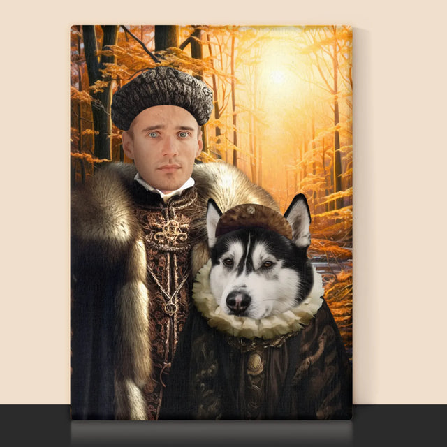 Le portrait royal : La noblesse en chasse - Imprimez avec votre photo